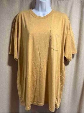 Men's Short Sleeve Pocket T‑Shirt in Mustard